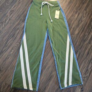 AUSTIN LANDING 70s Style Denim & Track Style Flared Leg Pants NWT/SIZE 3 JUNIORS
